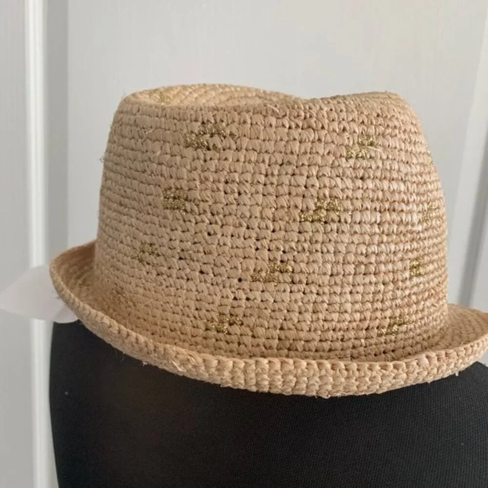 & Other Stories Shimmer Natural Gold Straw Hat 6